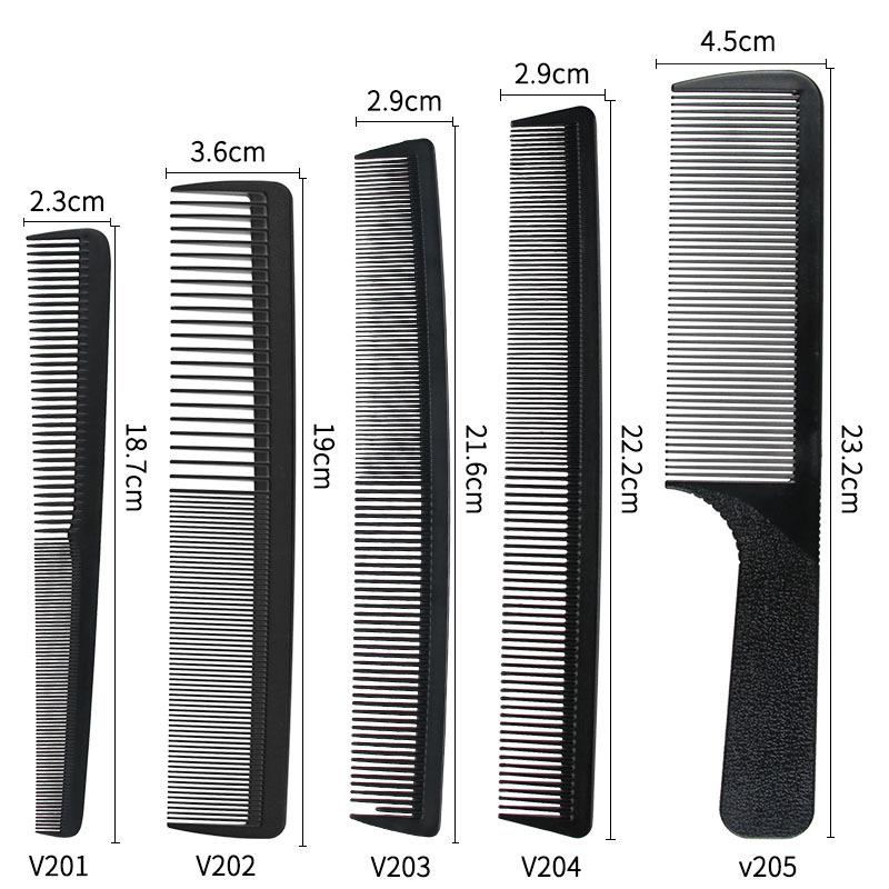 5 Pieces Black Anti-static and heat-resistant hairdressing comb Portable Styling for Men Women