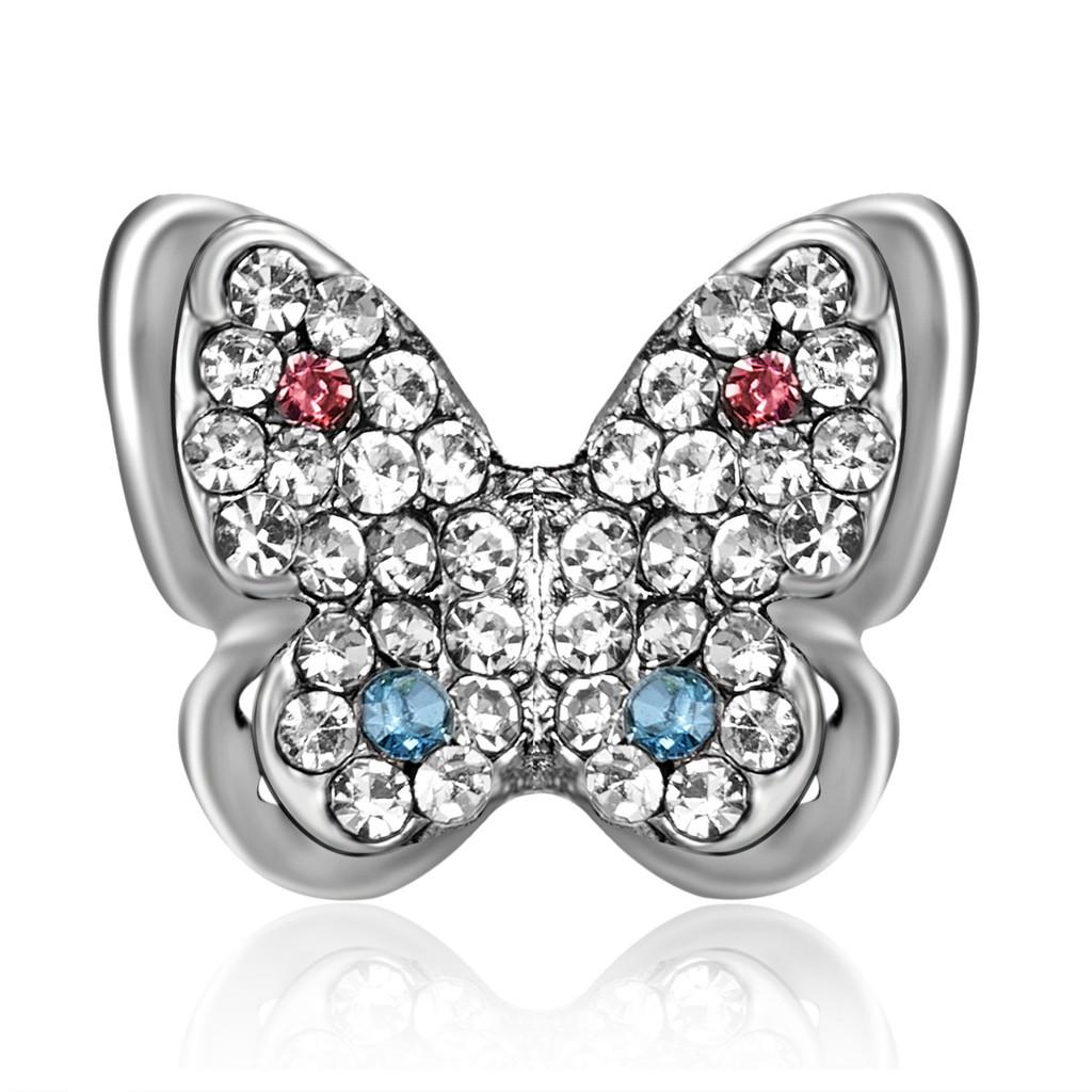 Vintage Butterfly Crystal Brooch Pin With Waterdrop Design For Women And Men