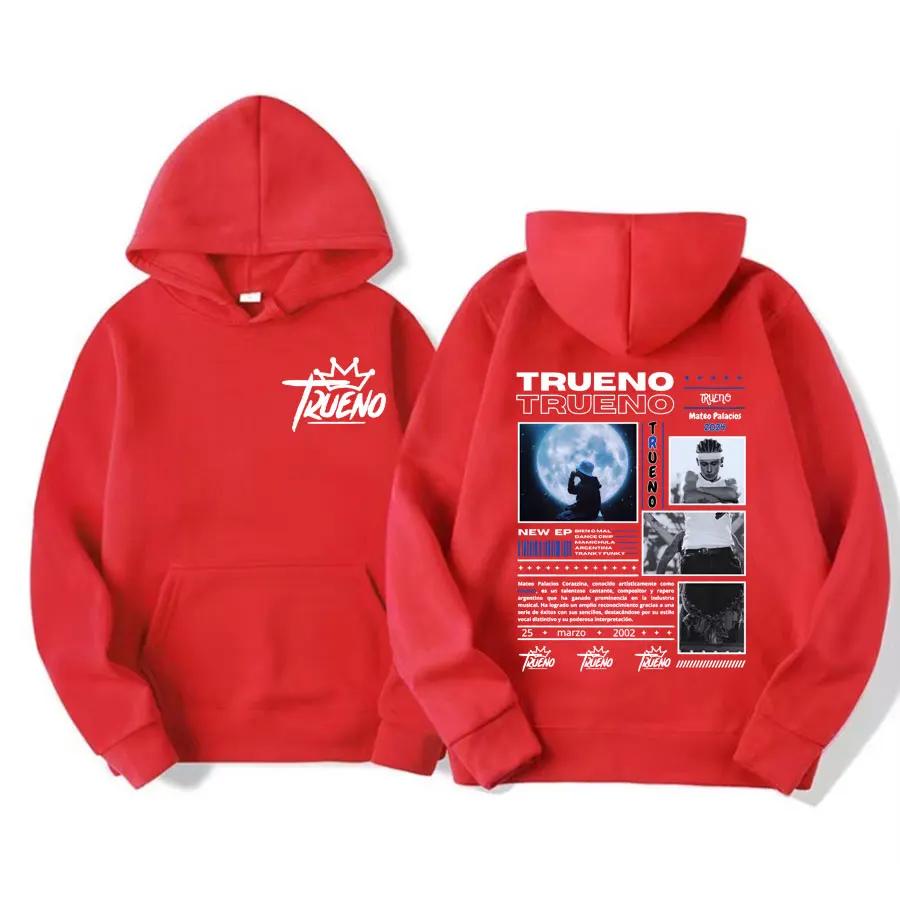 Rapper Trueno Pattern Hoodie Men's Hip Hop Fashion Retro Sportswear Men's and Women's Harajuku Cool Casual Hoodie Street Wear