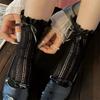 Ladies Summer Thin Bow Lace Edge Ballet Wind Mid Tube Pile Socks