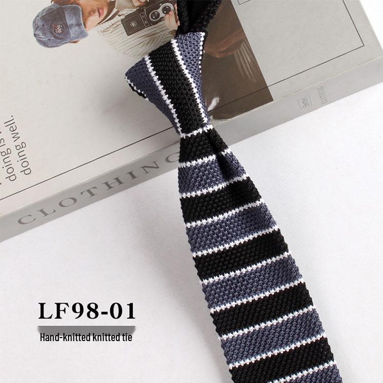 Stylish British Casual Slim Fit Knit Wool Tie, Unisex, 6cm Width.