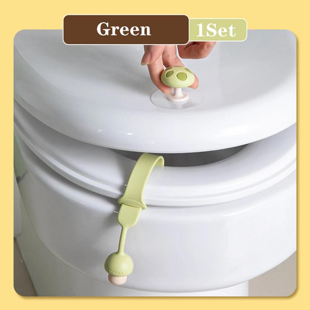 Mushroom Toilet Lid Lifter Tool Closestool Holder Ring Flapper Lifting Device Bathroom Sanitary Adjustable Toilet Seat Lid