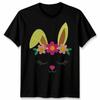 Cute Easter Bunny Face Unisex Tshirt Spring Holiday Apparel