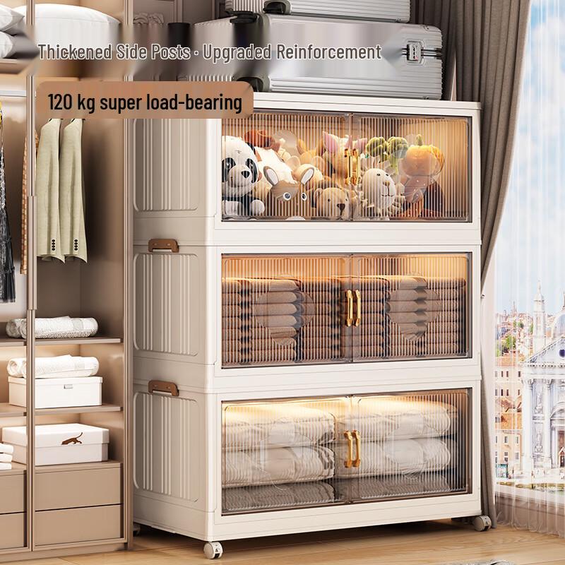ZhongEn Foldable Multi-layer Plastic Storage Cabinet