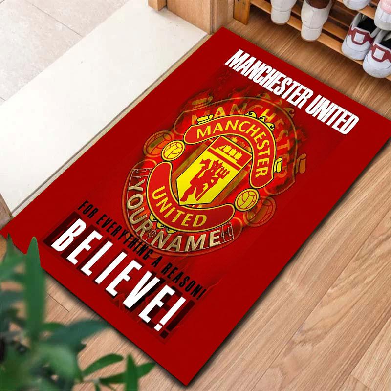 Manchester United F Custom Name Carpet Rug for Living Room Bedroom Home Sofa Decoration,Kids play Non-slip Floor Mat