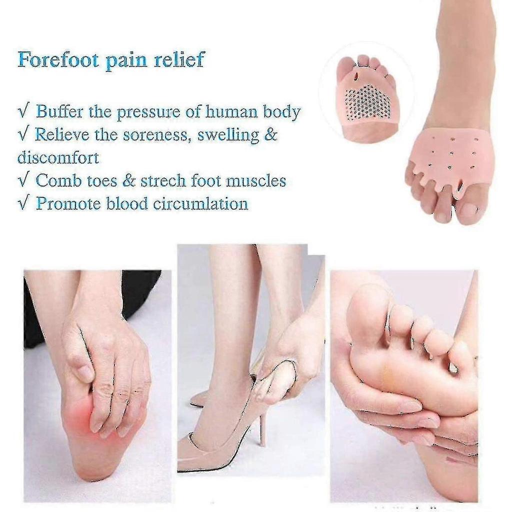 Five-hole Metatarsal Pads, Breathable Toe Separators For Foot Pain - RiRi