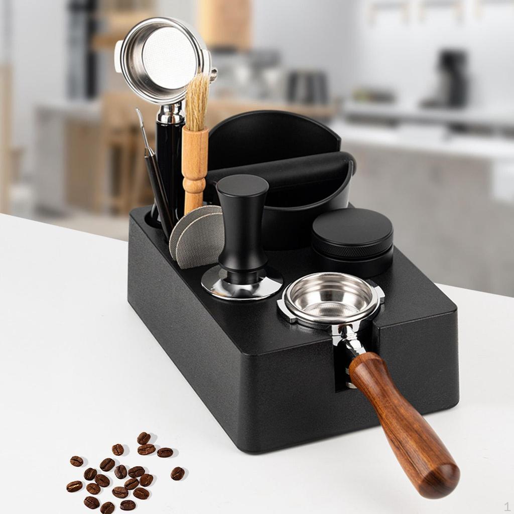 Coffee Holder Espresso Storage Box Universal Tool Non-slip Tamping Station for Countertop