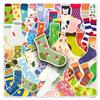 50 Socks Graffiti Stickers Personalized Cartoon Winter Small Fresh Decorative Mobile Phone Case Water Cup Refrigerator Stickers