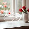 Heart Shaped Acrylic Plaque, Valentine's Day Decor Sign Decor, for Kitchen