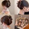 3 Elegant Pearl Medium Claw Clips for Women New Style for 2025 Temperament Hair Clip Shark Clip Light Luxury Headwear Very Suitable for Gifts