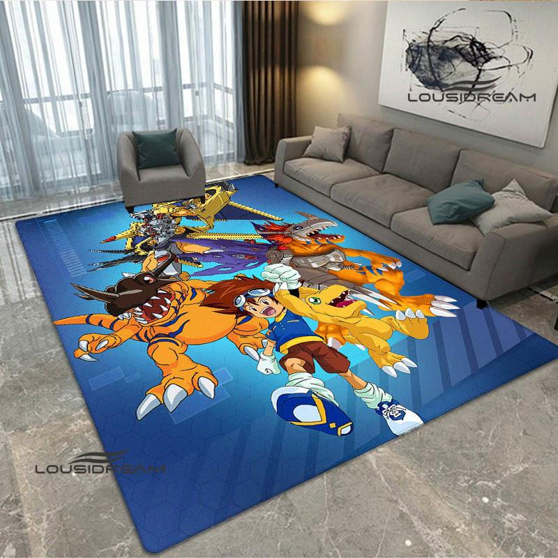 3D Digimon Cartoon Printed Carpet Non-slip Carpet Yoga Mat Carpets for Living Room Area Rug Home Bedroom Decor Birthday Gift
