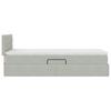 Storage Bed with Mattress Light Grey 100 x 200 cm Velvet