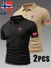 2pz Polo da Golf da Uomo per Esterno - Maniche Corte & Color Block, T-shirt da Uomo Business Casual Traspiranti & Comode per Primavera ed Estate