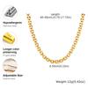 Vnox Gold Plated Stainless Steel Link Chain Chokers, Anti Allergy Metal Links Necklaces with K18 Stamp, Dainty Women Jewelry Set
