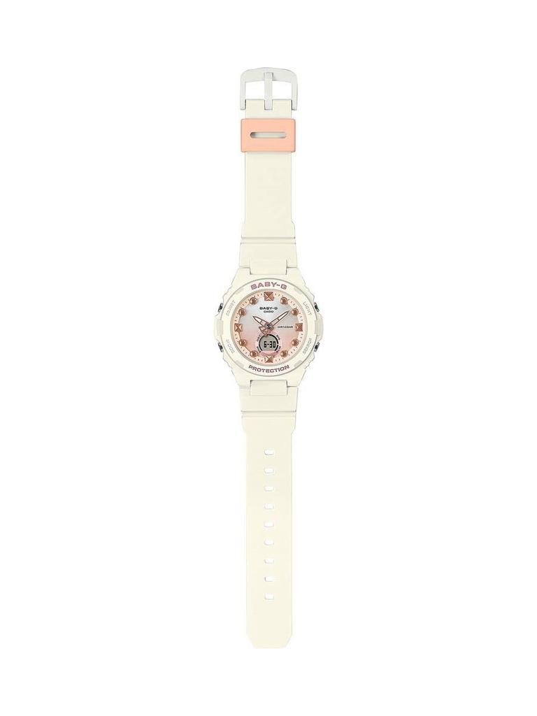 CASIO Baby-G BGA-320-7A1JF Beach Collection Watch, Sand White, Metallic Indices, Women's Analog-Digital