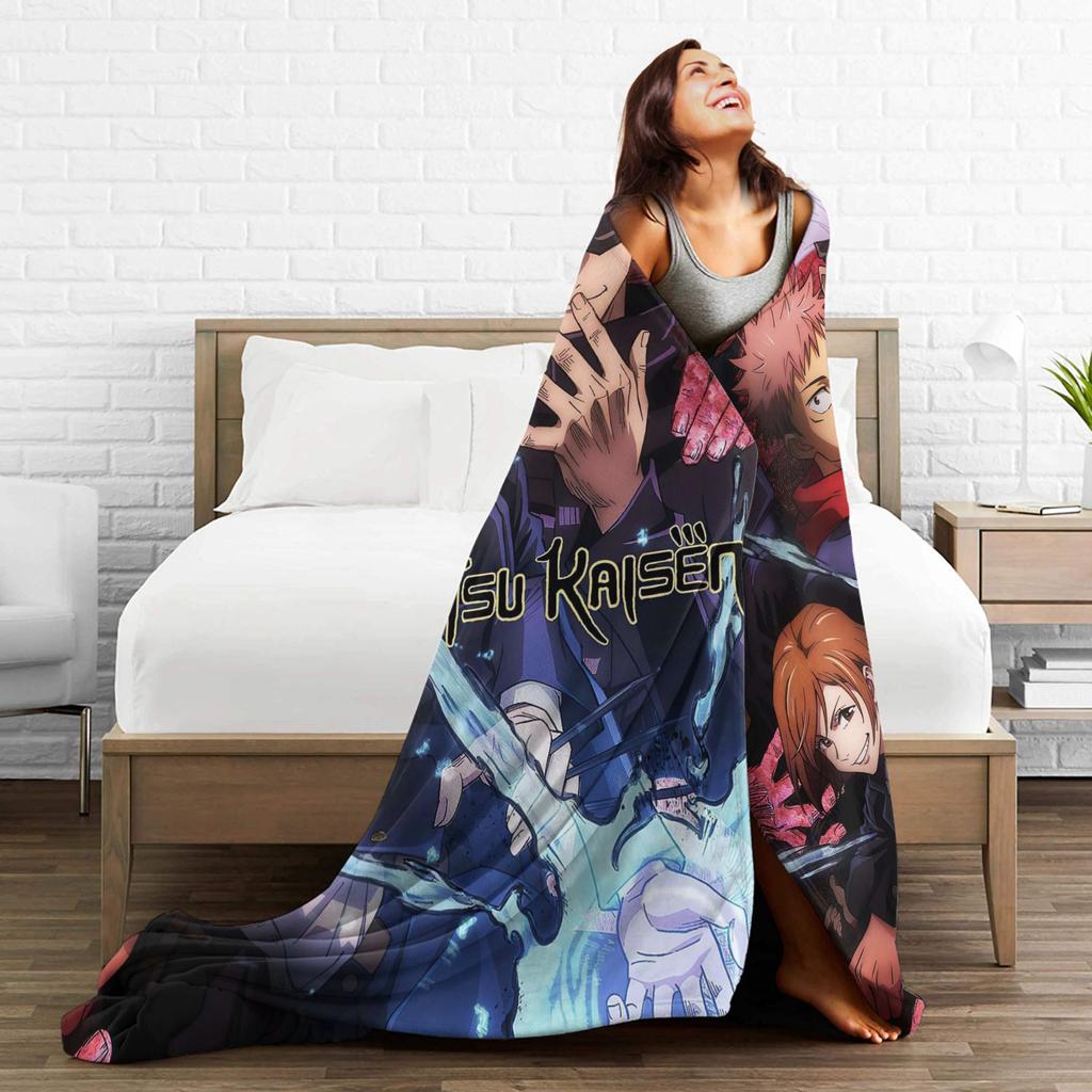 Jujutsu Kaisen Plush Blanket Kids  Flannel Bedding Throws For Couch Chair Soft Warm Customized Quality Bedspread Birthday Gift