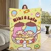 Cartoon Four Seasons Cute Warm Soft Stars Plush Twin Blanket for Sofa Living Room Office Bedroom Travel Gift Flannel Throw