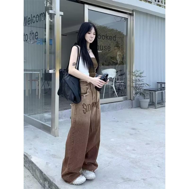 Jeansi largi la modă pentru femei: Stil Harajuku versatil pentru primăvară și toamnă