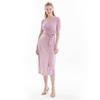 Lipbbam Creora Easy Corinne Artwork Pattern Wrap Dress Ldm54hp01