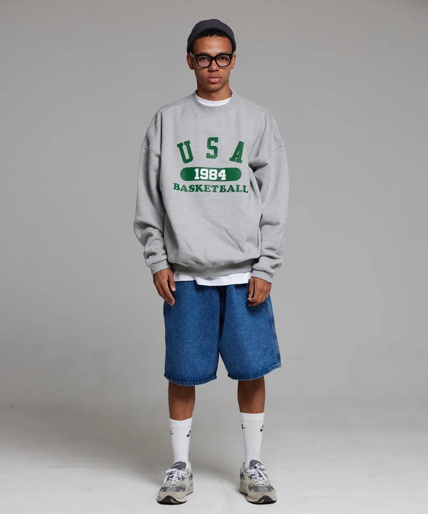 CREAM SODA LAB Usa Basketball Sweatshirt Gray