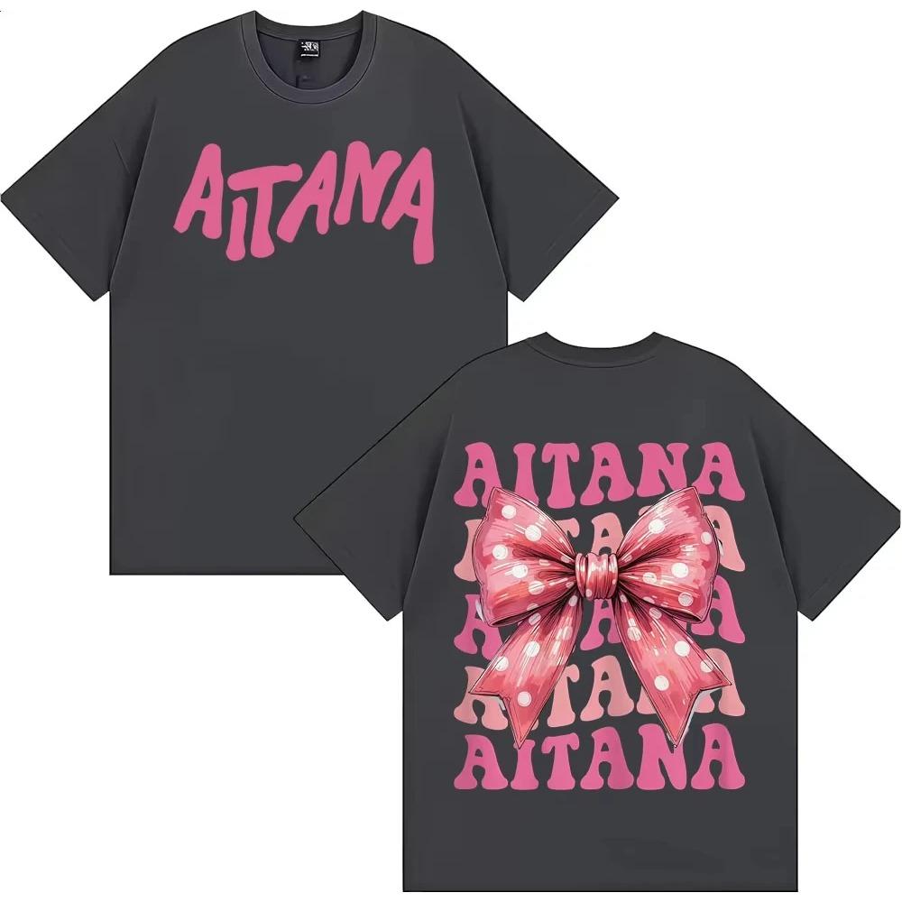 Sängerin Aitana Cuarto Azul Schmetterling Grafik T-Shirt Herren Damen Harajuku Ästhetik Streetwear T-Shirt Baumwolle Lässig Locker T-Shirts