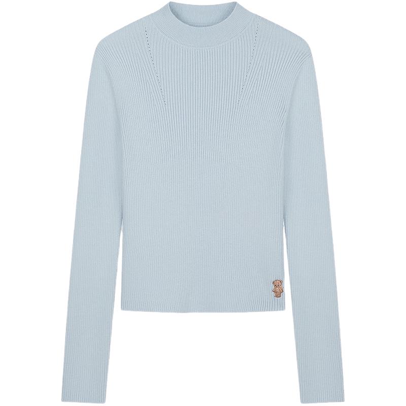 

Женский базовый топ Teenie Weenie в рубчик с полуворотником-стойкой L