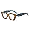 Women's Retro Leopard Print Presbyopia Glasses with Floral Eyeglass Frames - Fashionable Large Frames for Middle-Aged & Elderly.