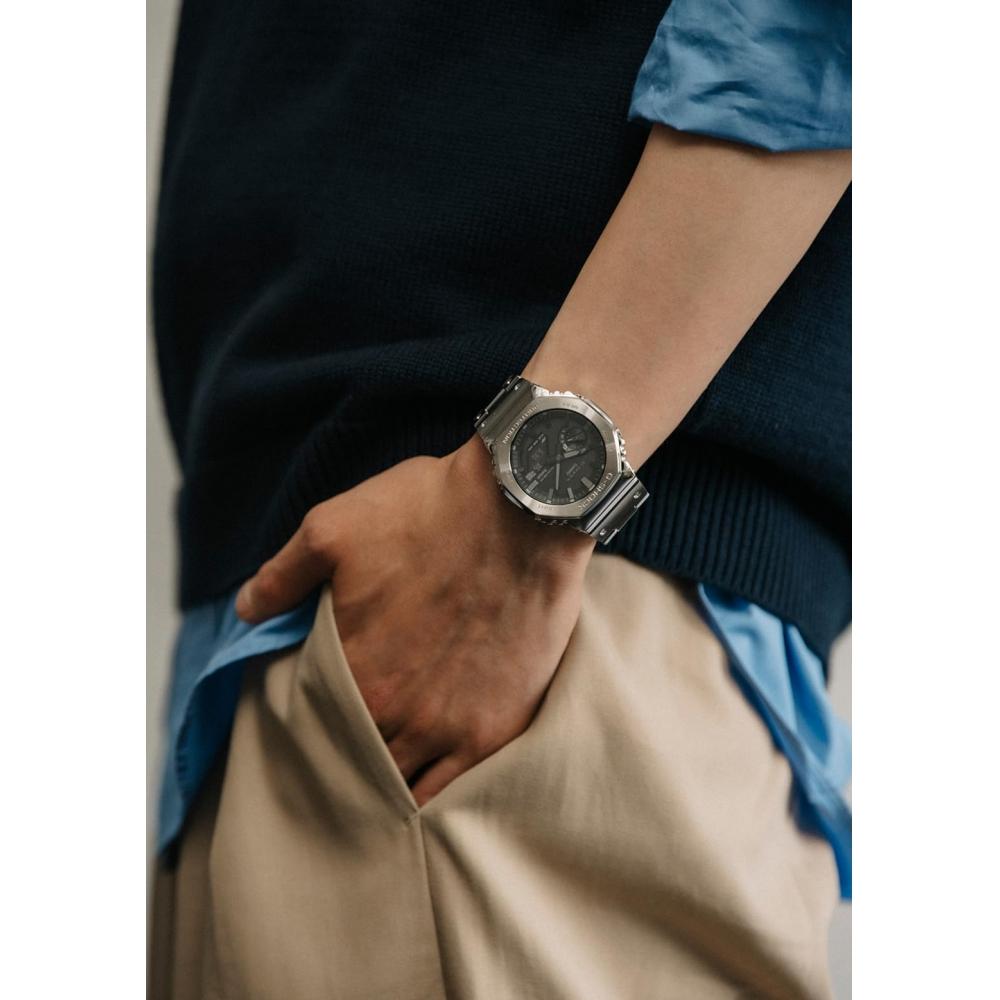 [Casio] G-Shock Watch Full Metal Solar GM-B2100D-1AJF Men's Silver with Bluetooth