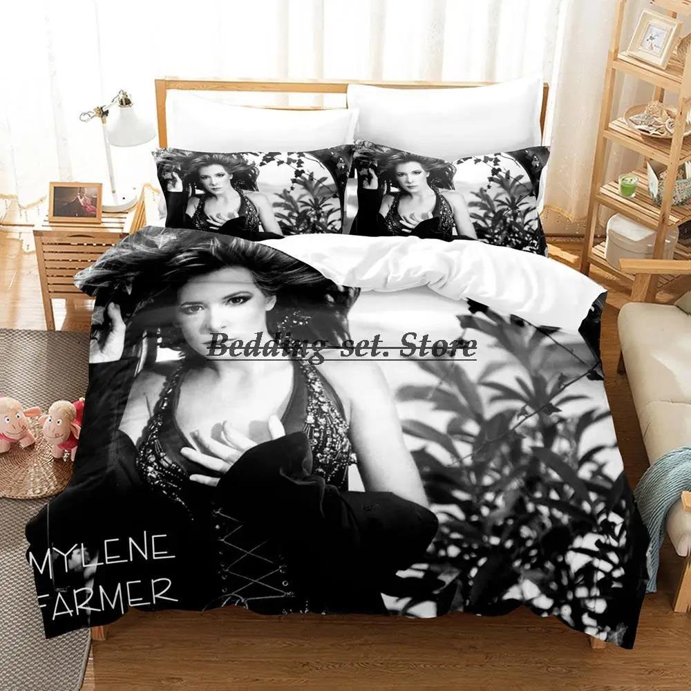 Mylene Farmer Bedding Set Single Twin Full Queen King Size Duvet Cover Sheet Set for Adult Kid Bedroom