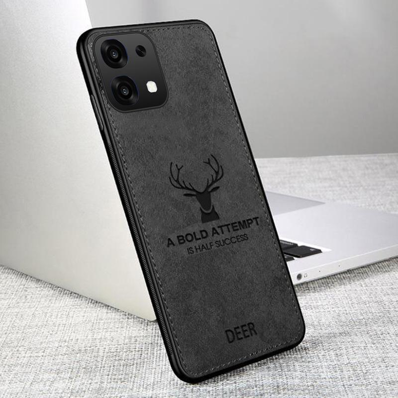 For OPPO A6S A6T Pro Case Luxuy Brand Cloth Texture Deer Fabric Jeans Elk Cover for OPPO A6 Pro Phone Casing