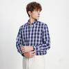 Navigare Men's Vintage Plaid Cotton Long Sleeve Shirt