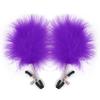 SM Sexy Colorful Feather Nipple Clamps Stainless Steel Metal Massage Breast Labia Clitoris Clips
