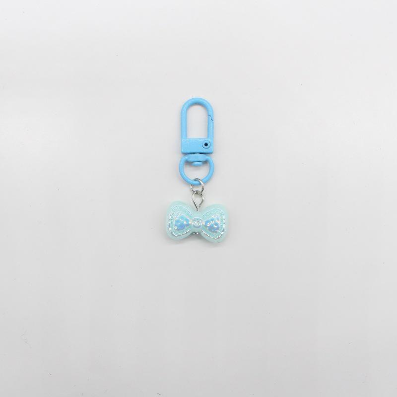 Colorful Resin Bow Pendant Keychain - Cute Girl's Handbag Charm