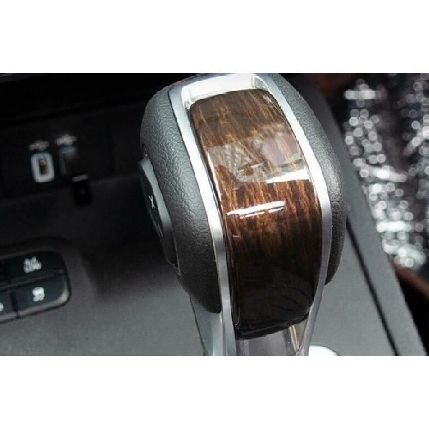 Steel Wood Grain Gear Shift Knob Shifter Lever Trim 1X For Ford Ranger 2019-2021