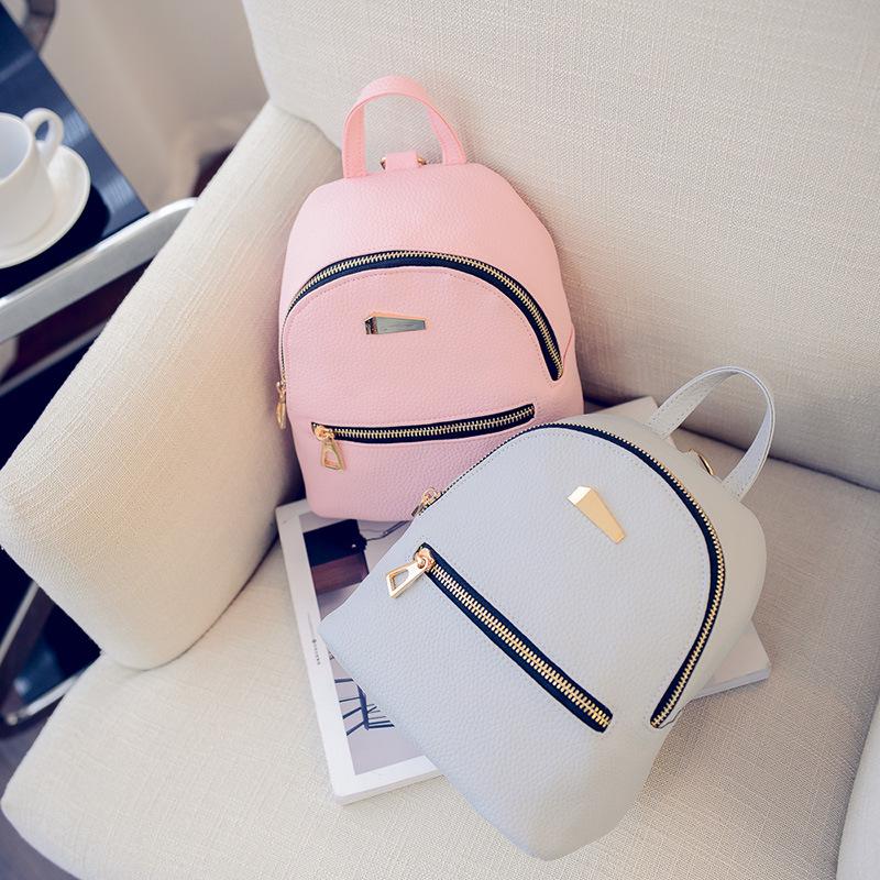 SCIONE Women Bag Small Backpack Fashion Bag Casual PU Backpack Female Schoolbag