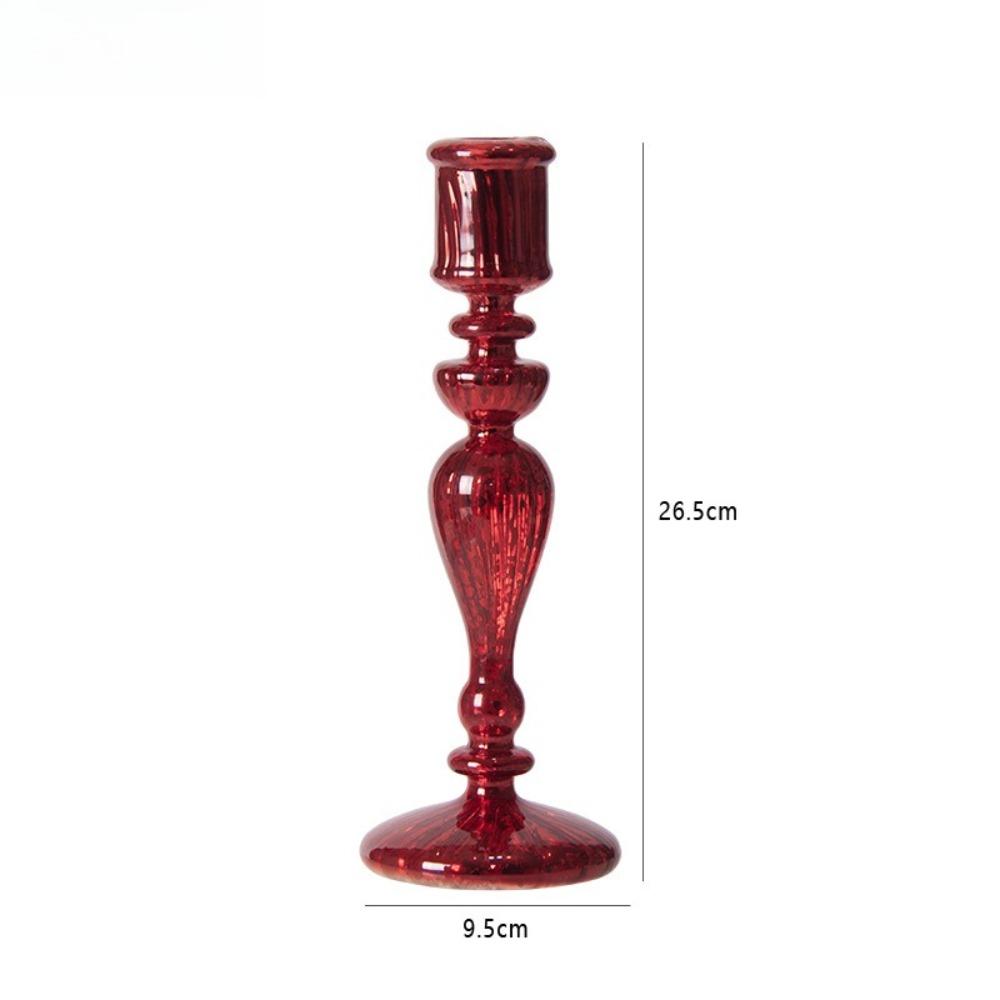 Vintage Glasljushållare Romantisk Ljusmiddagsdekoration Bröllopsbordsdekorationer Tillbehör Heminredning