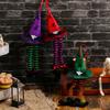 Set Of 5 Colorful Witch Hat Party Decorations Halloween Hanging Pendants Easy to Install Window Ornament for Home