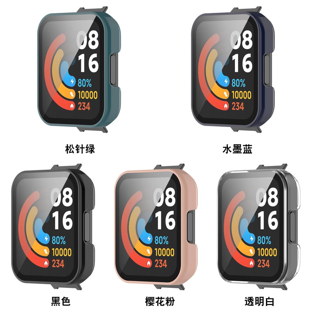 Case+Glass For Xiaomi Redmi Watch 2 3Lite Active Smart Watch Bumper Cover Screen Protector Cover for Mi Watch 3 2 Lite Capa Case