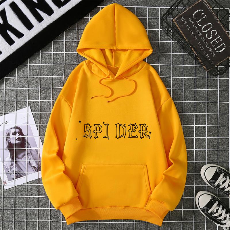 Blessed Creativity Printed Hoodies Women Street Style Hip Hop Hoody Autumn Loose Fleece Clothing Comfortable Sweatshirt