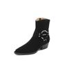 Shoes for Women 2024 New Faux Suede Women's Ankle Boots Classic Pointy Toe Western Boots Plus Size 35-42 Winter Platform Boots