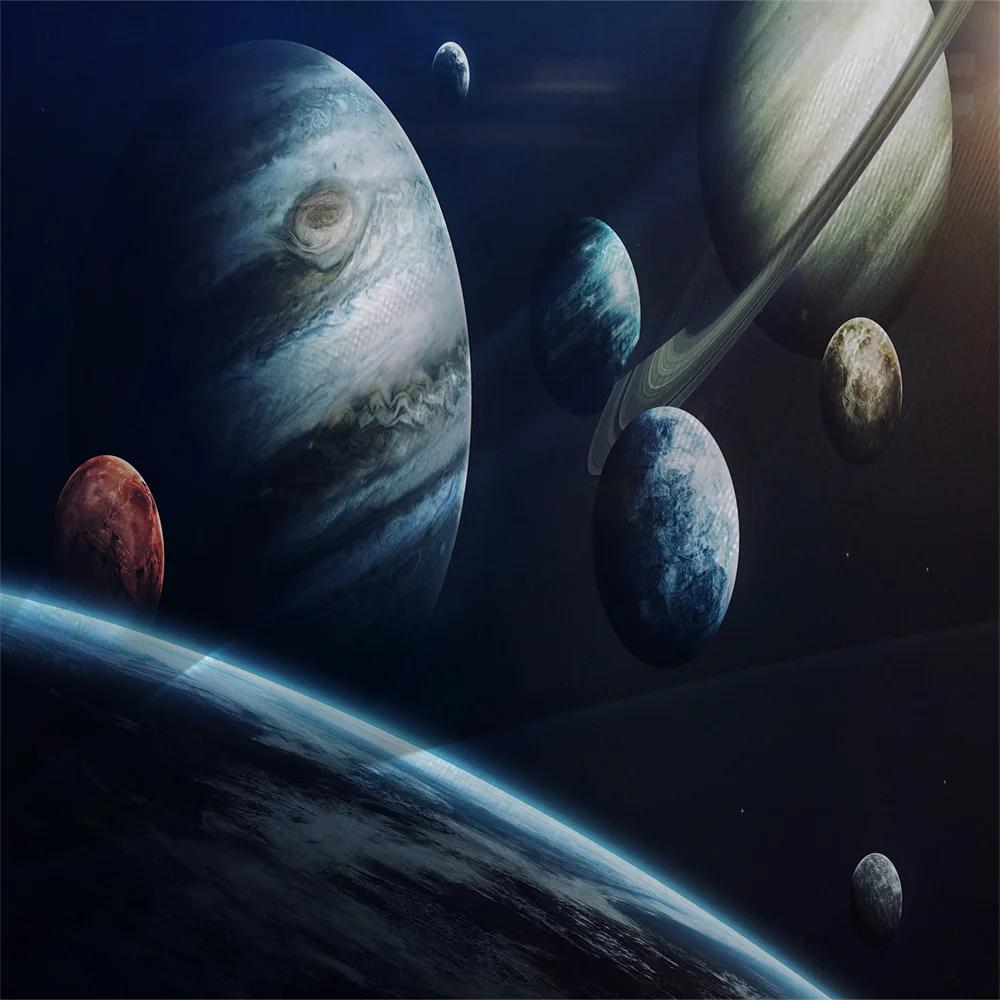 2/3pcs Polyester Duvet Cover Set (1*Duvet Cover + 1/2*Pillowcase, Without Core), 3D Space Planet Print Bedding Set In Bed Home