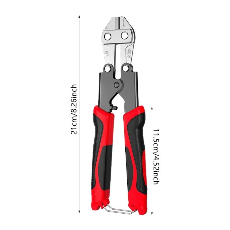 8Inch Mini Bolt Cutter Wire Rope Cutter with Antislip Handle Screw Cutter Chain Lock Cutter Pliers for Precise Cutting