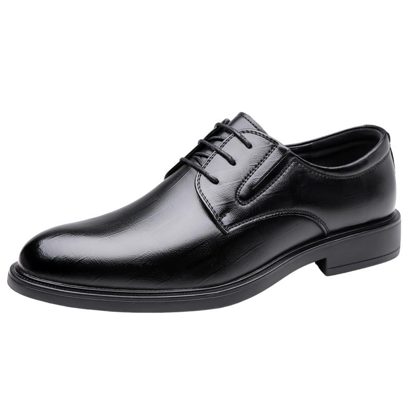 Fashion Black men's leather shoes Classic retro formal style Leisure Party Business Office Minimalist gentleman's shoes Hot selling