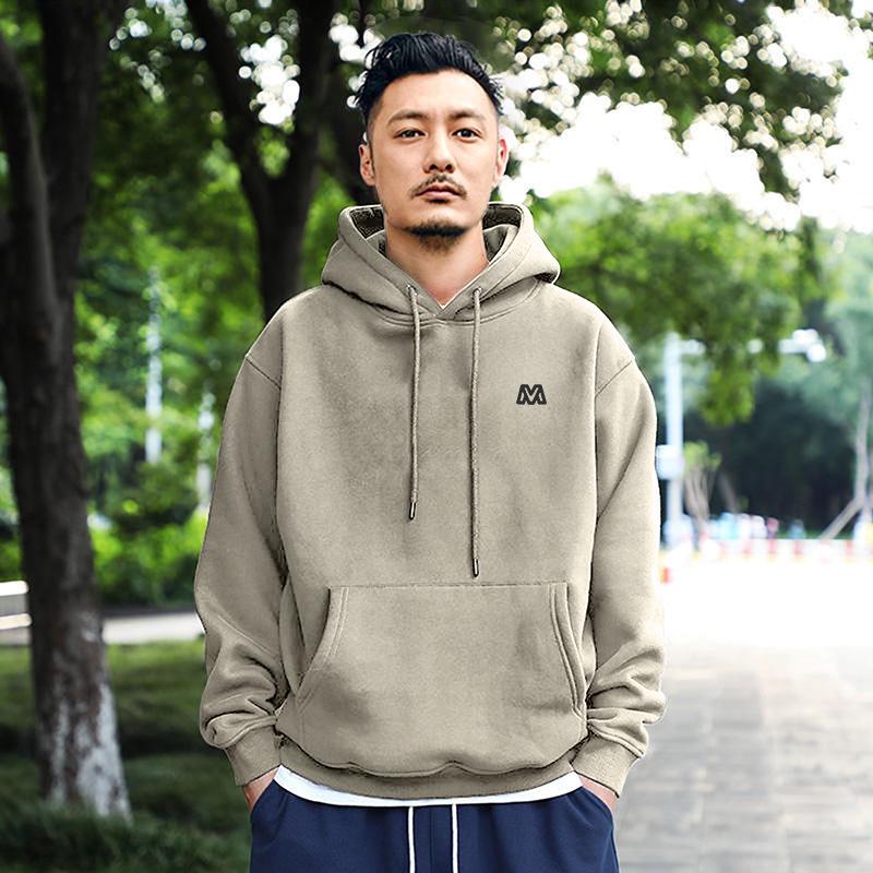 Men s Heavyweight Velvet Hooded Sweatshirt - Trendy American High Street Style for Autumn/Winter M (115-140 lbs recommendation)