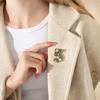 Classic 5-Character Brooch With Diamonds, Digital 5-Pin Coat Accessory Brooch