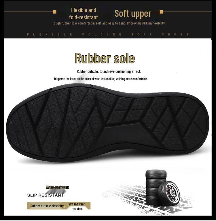 Men's Cowhide Leather Business Shoes - Soft Sole, Non-Slip, Sizes 45-46, Lace-Up, Ideal for Middle-Aged and Elderly Dads