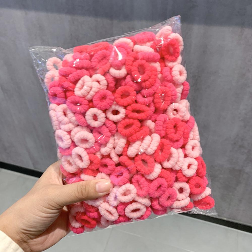 500pcs High Elastic Basic Hair Rope Set Candy Color Colorful Hair Tie Fashion Rubber Band  Ladies