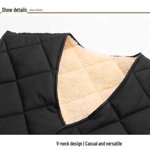 Warme ärmellose Weste für Männer mittleren und höheren Alters – Herbst-/Winterstil, vielseitige Jacke für Väter und Großväter