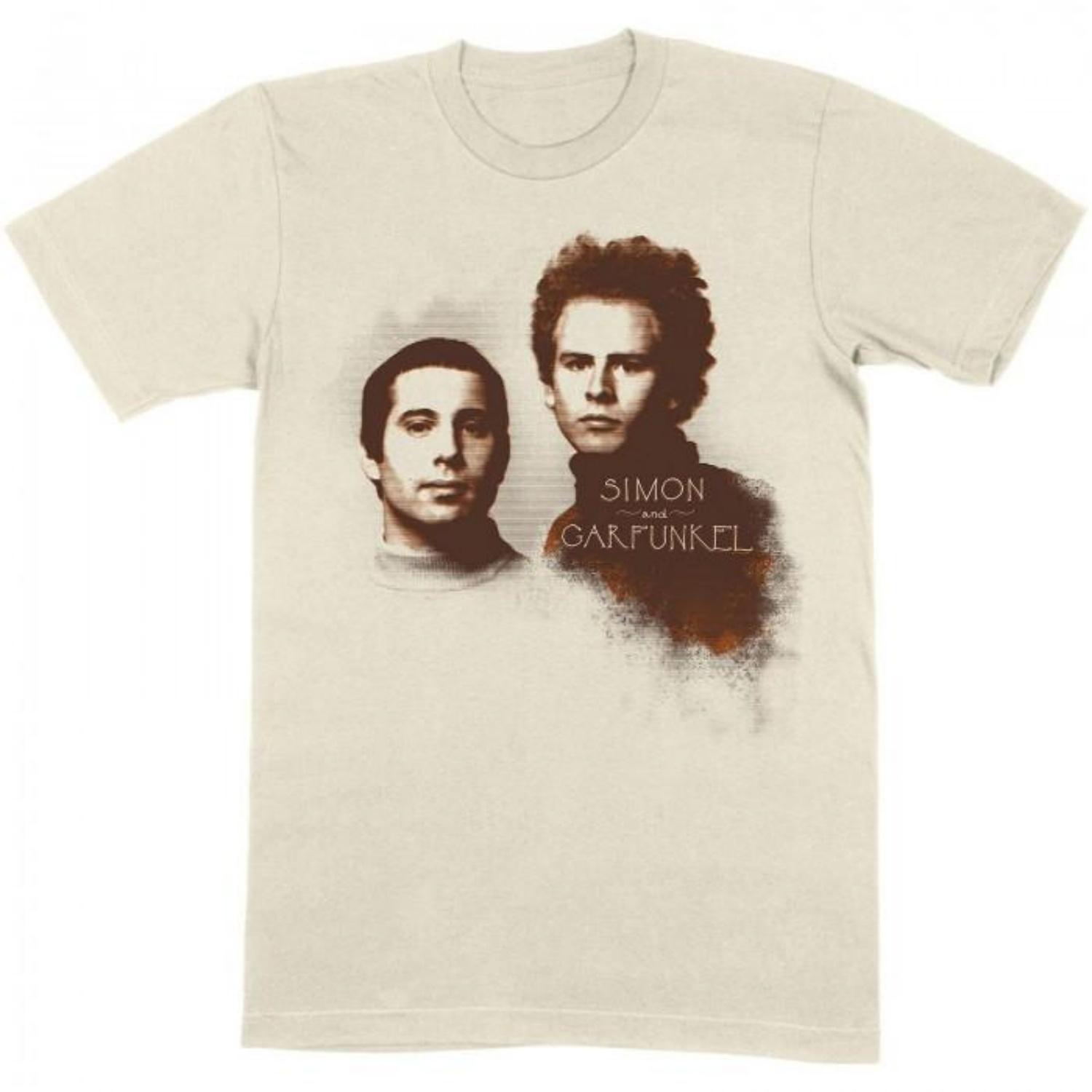 Simon & Garfunkel Unisex Adult Faces Cotton T-Shirt S чёрный
