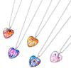 Hunter Girls Theme Heart-Shaped Pendant Necklace with Glass Cover—Exquisite Gift Jewelry